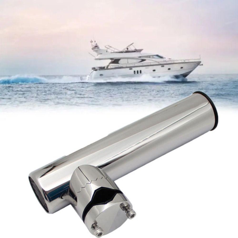 Pitch Adjustable Yacht Fishing Rod Support 316 Stainless Steel Fishing Bracket  Pipe Mount
