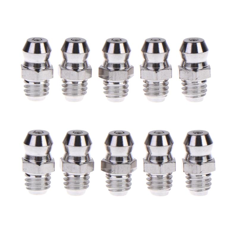 5/10Pcs Ss201 Ss304 Metric External Thread Straight Elbow Type Grease Nipple For Grease Gun Stainless Steel Grease Nipple