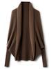 Wool Striped Batwing Sleeve Cardigan Women's Knit Shawl Loose Cloak Sweater Coat