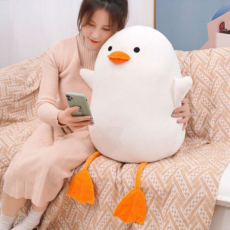 Duck Toy Plush Sleeping Pillow Ragdoll Down Cotton Filling Huggable Room Decor