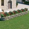 VidaXL Raised Bed with Gabion Flower Bed Plant Support Planter Flower Pot Garden Terrace Outdoor Iron 152044