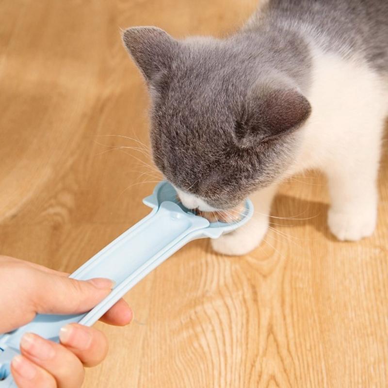 Cats Wet Treats Dispense Spoon Feeding Lickable Wet Treats Daily Use Cats Treat Squeeze Spoon Feeding Supplies