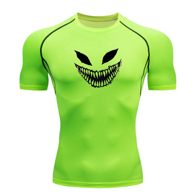Men's Compression Fitness Sport T-Shirt, Creepy Grin Sharp T