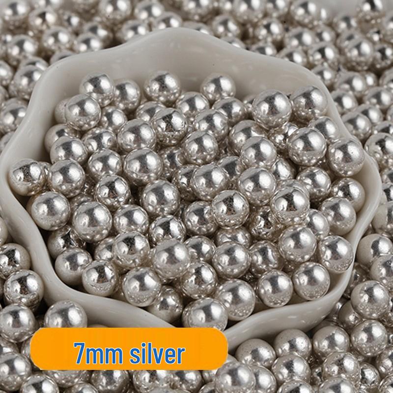 Decorações de Bolo de Pérolas de Açúcar Brancas, Douradas e Prateadas - Bolinhas Redondas para Confeitaria, Sorvete e Panificação - Pérolas de Açúcar Coloridas Mistas em Forma de Agulha.