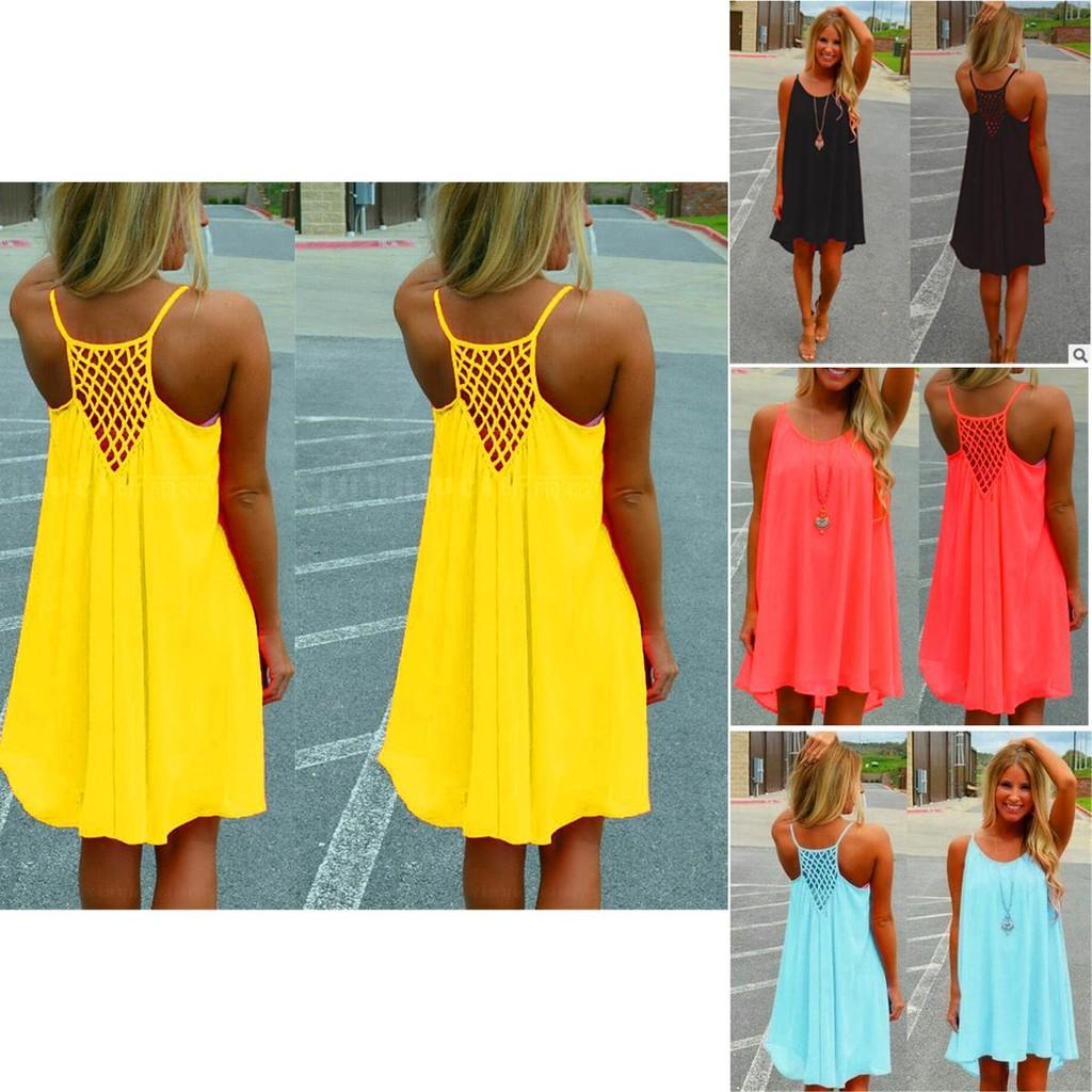 Copricostume Bikini Elegante Estivo da Spiaggia da Donna Costume da Bagno Boho Abito Svasato da Sole