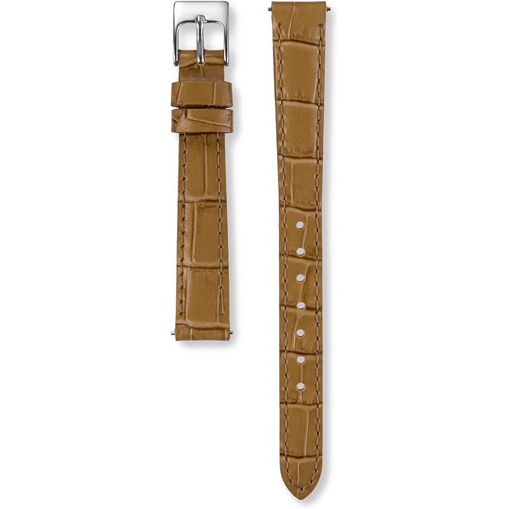 Seiko Women s Watch Genuine Leather Crocodile Pattern Beige Band 14mm Width 12mm Buckle