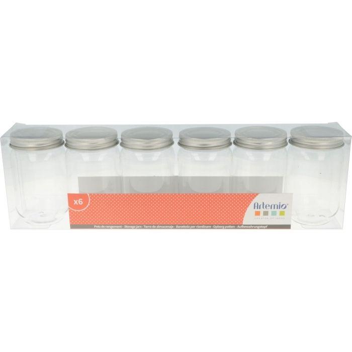 6 POTS RANGEMENT - 5.5X10 CM - PLASTIQUE