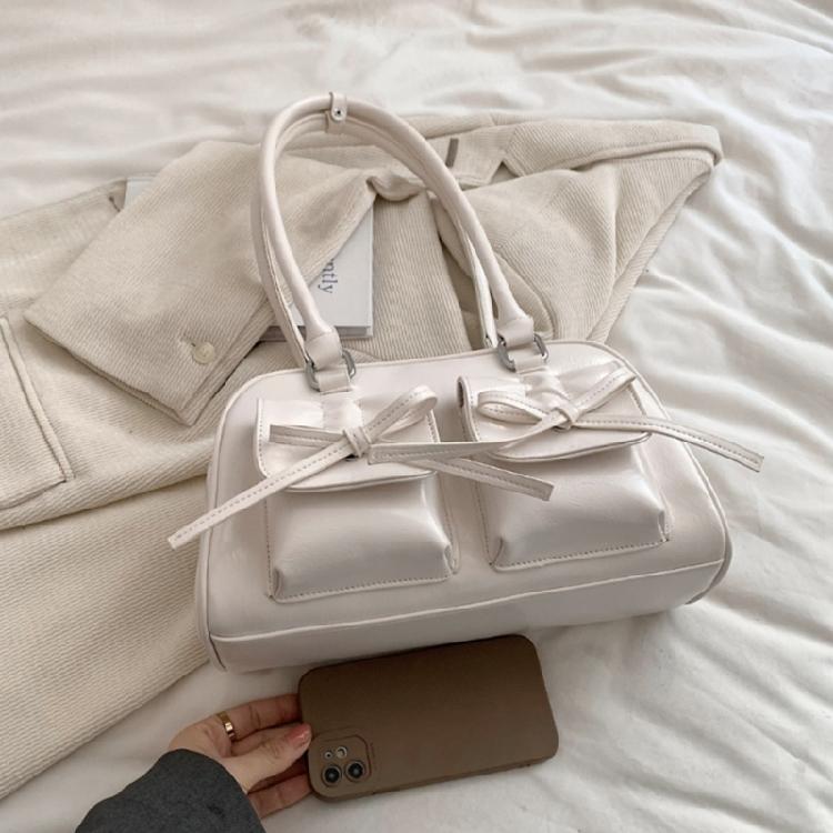 Shoulder Bags for Girl Women Solid Color Handbag Underarm Bag