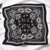 Burgundy small square scarf silk scarf women's spring, autumn and summer professional matching shirt neck protection scarf hair band tulle scarf scarf