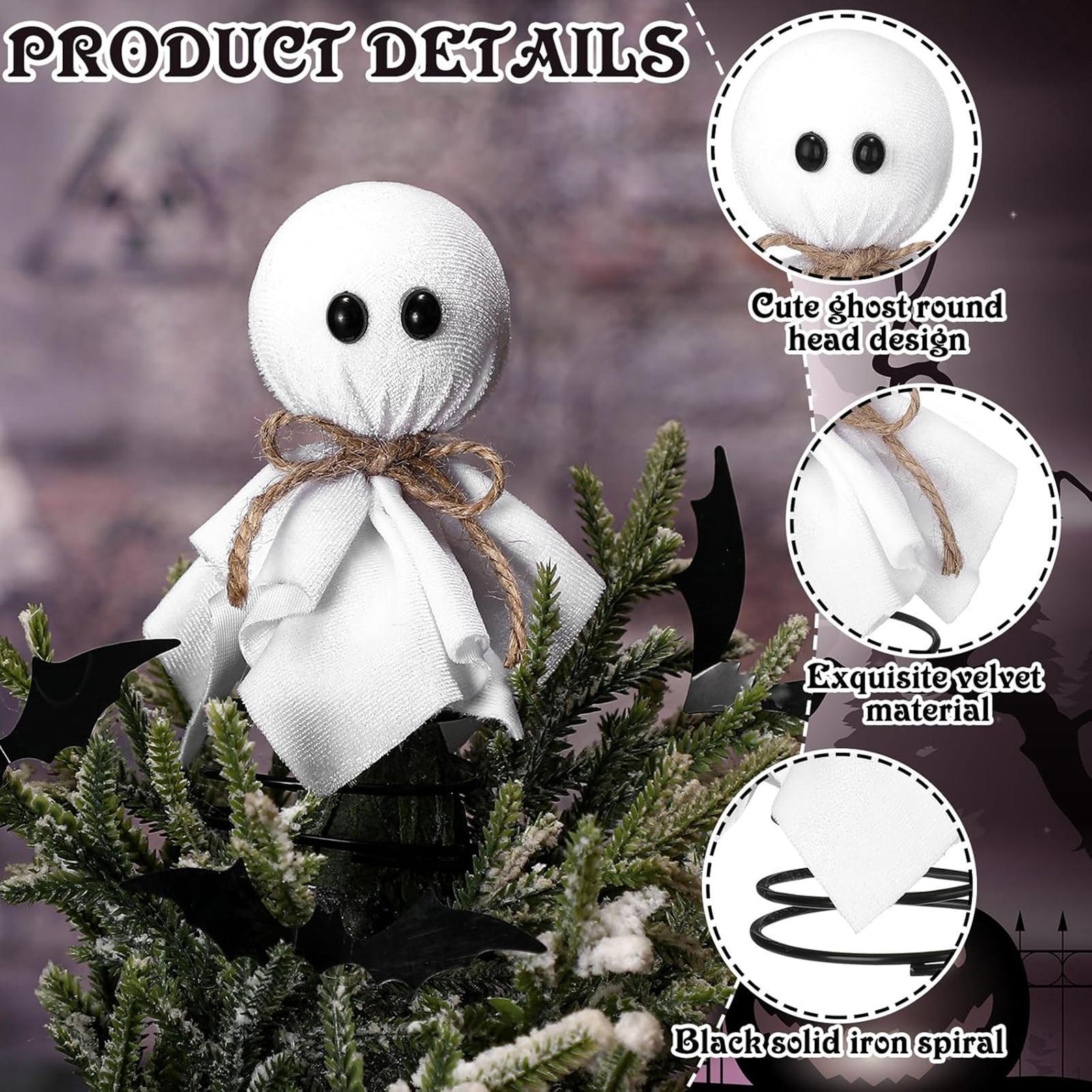 

Хэллоуинский Дух Миниатюрный Топпер для Верхушки Дерева Верхнее Украшение Декоративный Жуткий Подарок Украшение