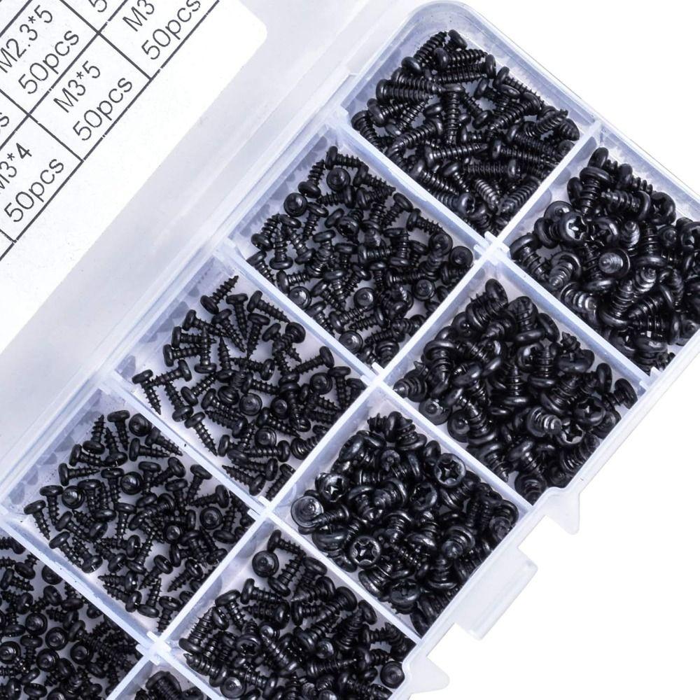 400pcs/500pcs Cross Recessed Head Self Tapping Screws Carbon Steel Computer Screws  SSD Installation