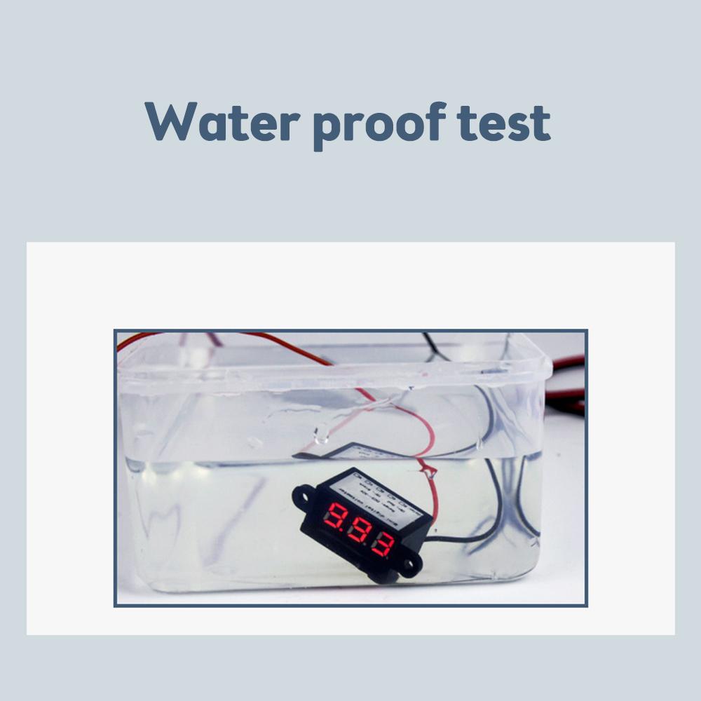 DC 3.0V-30.0V Digital Car Voltmeter Automotive Voltage Meter Waterproof 12V 24V Motorcycle Vehicle LED Display Voltage Tester