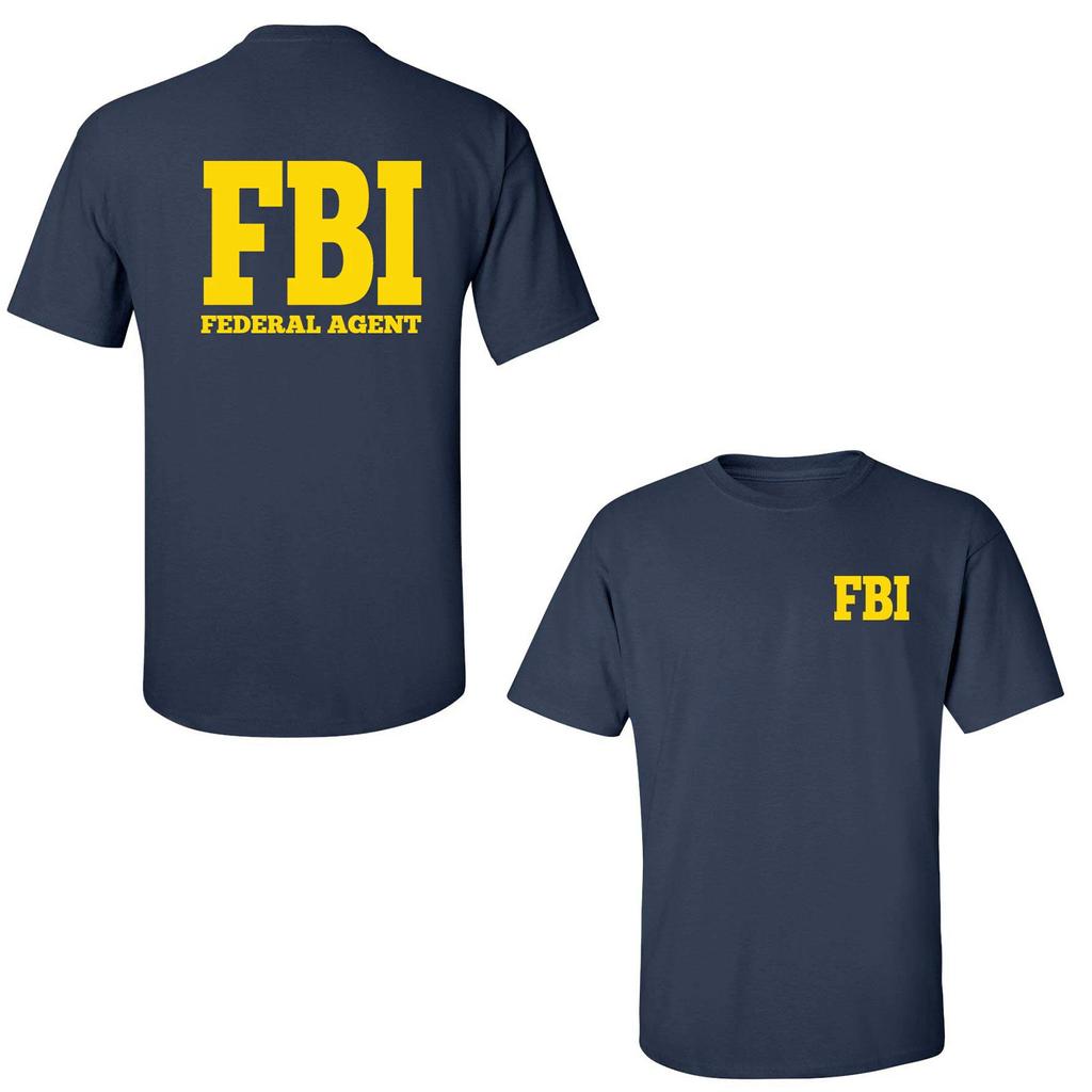 FBI Federal Agent Mens T Shirt Letter Print Oneck Shortsleeved Tracksuit Top Summer Casual Pullover Cotton Fashion Sportswear