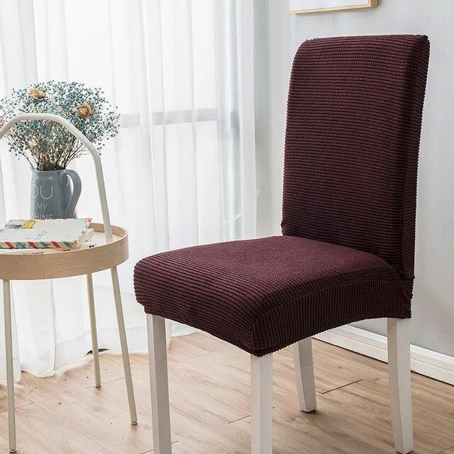 

Высокоэластичный утолщенный чехол на стул, жаккардовый универсальный размер, самые дешевые чехлы на стулья, чехлы на сиденья для столовой, домашний декор шоколадный