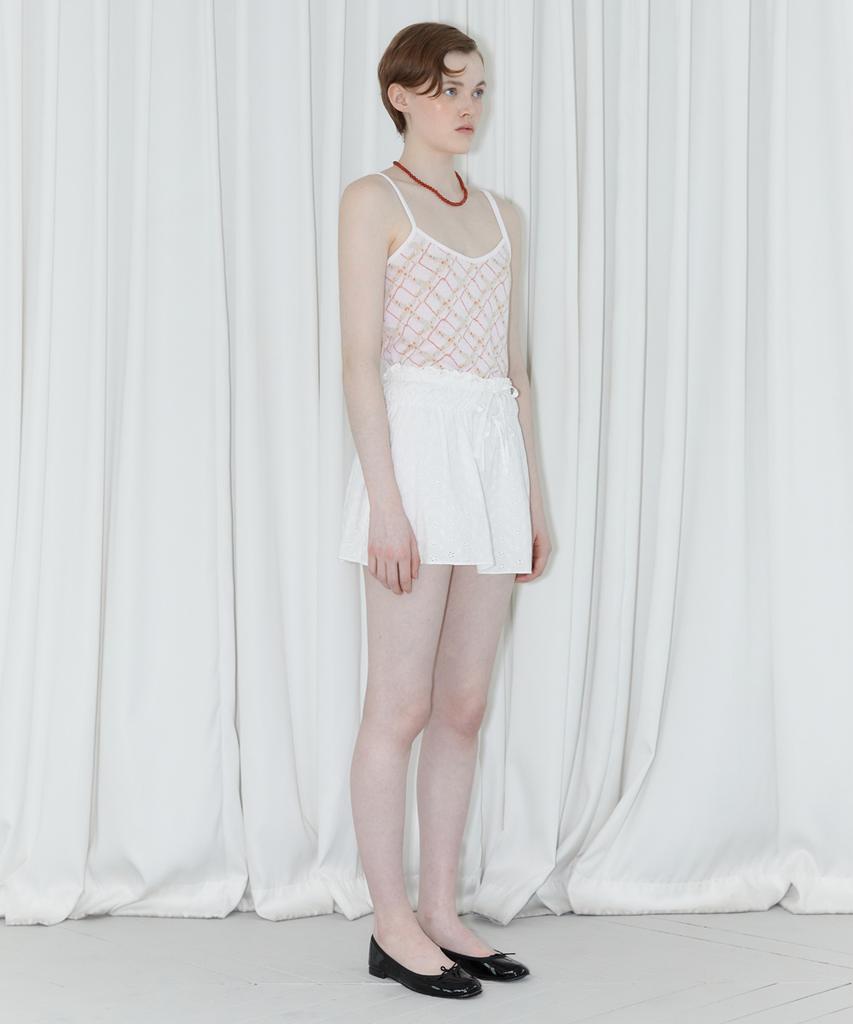 SINOON Flower Pattern Sleeveless (Off White)
