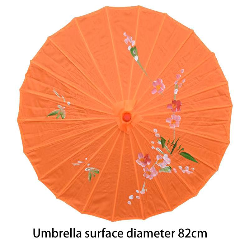 Vintage Chinesischer Seiden-Ölpapier-Schirm Blume Ölpapier-Schirm Bambusgriff Hochzeitsdekoration Foto-Sonnenschirm Tanz-Requisiten
