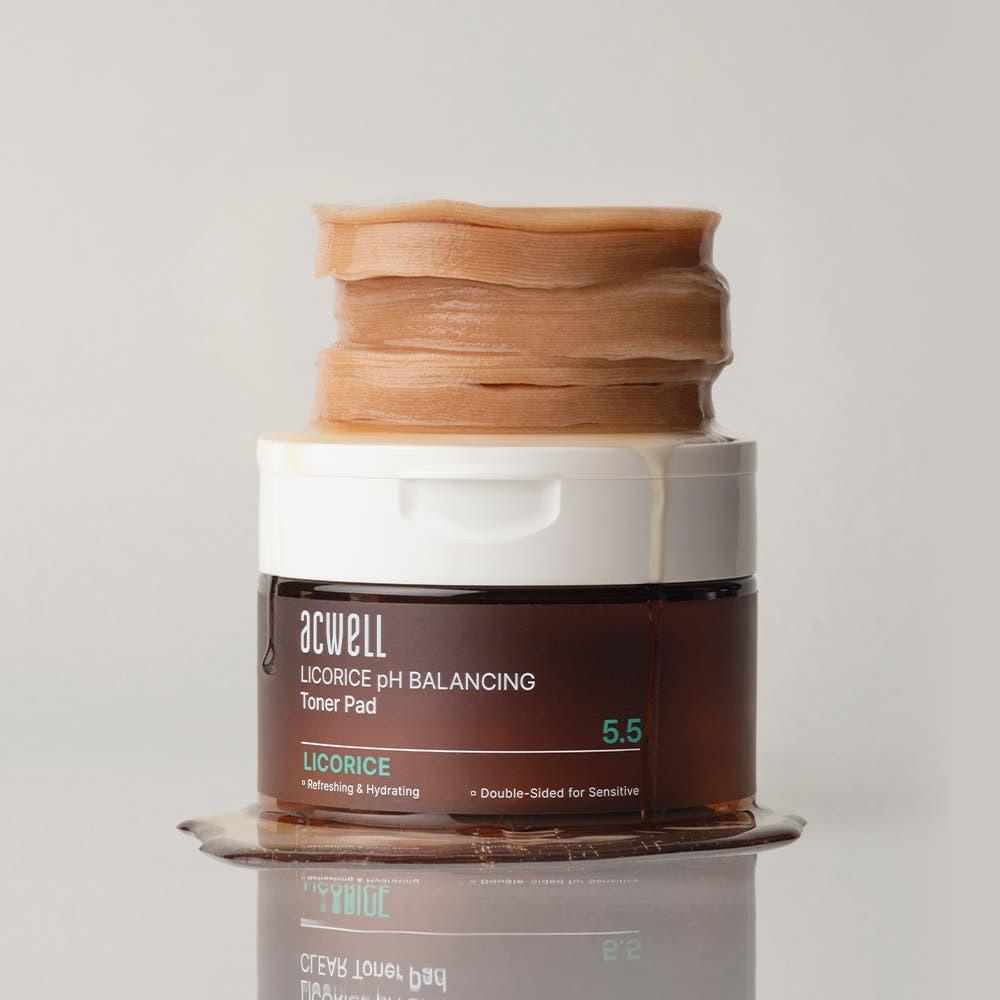 ACWELL Licorice pH Balancing Toner Pad Hydrating Smoothing 70pads 160ml Daily Exfoliating Pad Korean Skincare