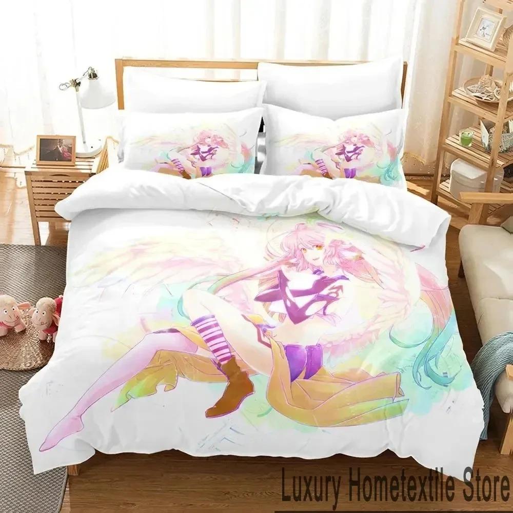 Anime No Game No Life Bed Cover Collection Comforter Cover Bed Collection Quilt Cover Pillowcase Comforter king Queen Size Size Boys Adult Bed Cover