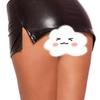 European Street Style Mini Leather Skirt with Japanese Buckle