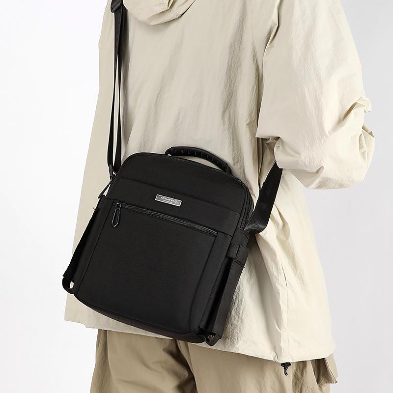 Men's Vertical Handbag - 2025 Autumn Business Casual Crossbody Bag, Lightweight & Simple Oxford Cloth Design