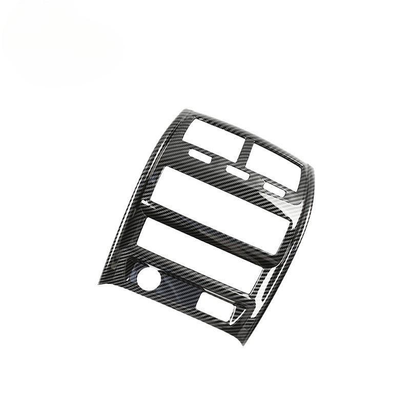 BMW 5 Series Carbon Fiber Interior Trim: Center Console, Gear Shift, Multimedia Panel, Air Vents.