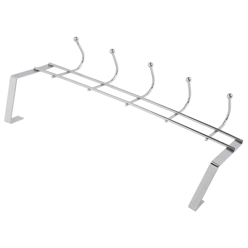 Over Door 5 Hook Clothing Hanger Rack for Hats Scarves and More Storage