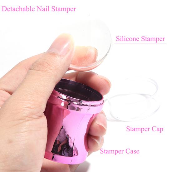 1 Set Nail Art Stamper, professionell, verschiedene Muster, hochwertige ABS-Nagel-Stempelplatten im neuen Stil für zu Hause