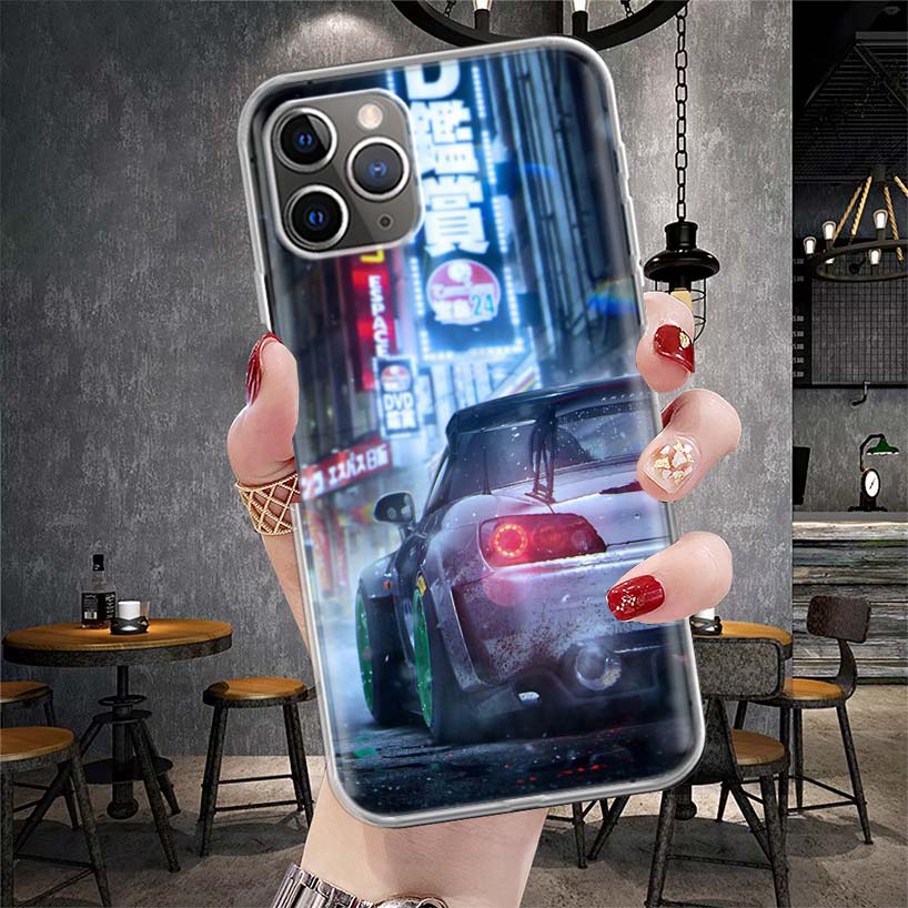 

Sport Car Drift JDM Japan Soft Phone Case For IPhone 11 17 Air 16E 16 Pro Max 15 + 14 Plus 13 Mini 12 Apple 7 SE 8 Fundas Coque iPhone 17 Air