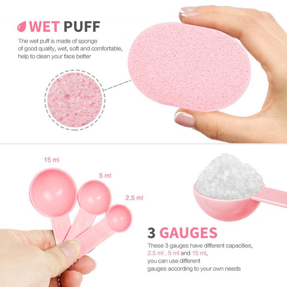 12pcs Household Facial Mask DIY Tool Kit Spoon Bowl Brush Stick Spray Bottle Makeup Tool