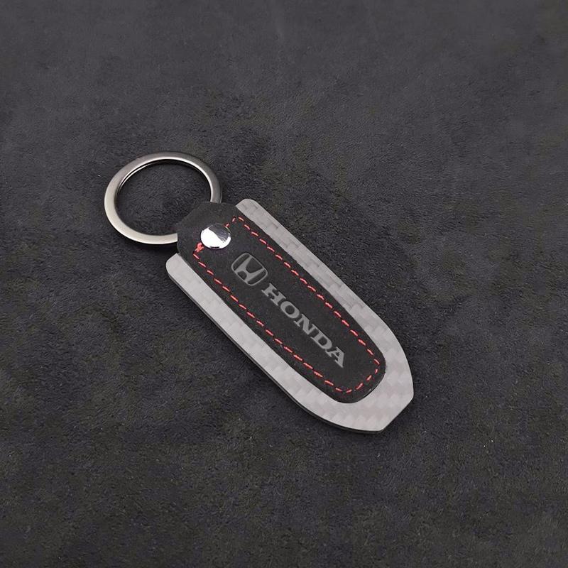 Carbon Fiber Car Keychain Buckle Key Rings Buckle Gift For Honda XRV City Accord Fit Jazz Pilot CRV Odyssey Passport Shuttle HRV TT5