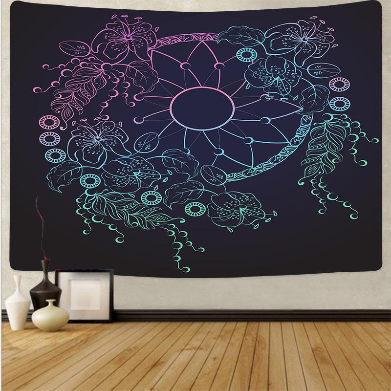 Bohemian Dream Catcher Tapestry Psychedelic Feathers Occult Decor Bedroom Hippie Wall Carpet Beach Towel Decoration for Home
