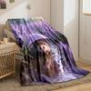 1PC Animals Under The Flowers on A Rainy Day Printed Blanket, All-Season Multi-Use for Nap Camping Travel Car Sofa Luxury Gifts