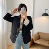 Langarm Vintage Anzug Jacke Übergroßen Casual Lose Blazer Professionelle Büro Blazer Büro