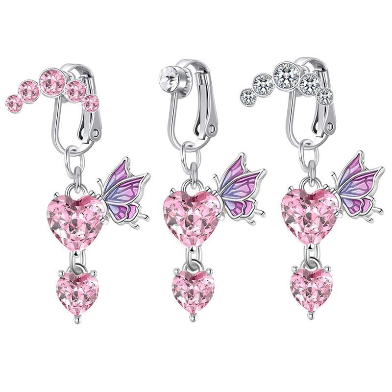 Кольцо для пупка из нержавеющей стали в форме крыльев в форме сердца — фото 5