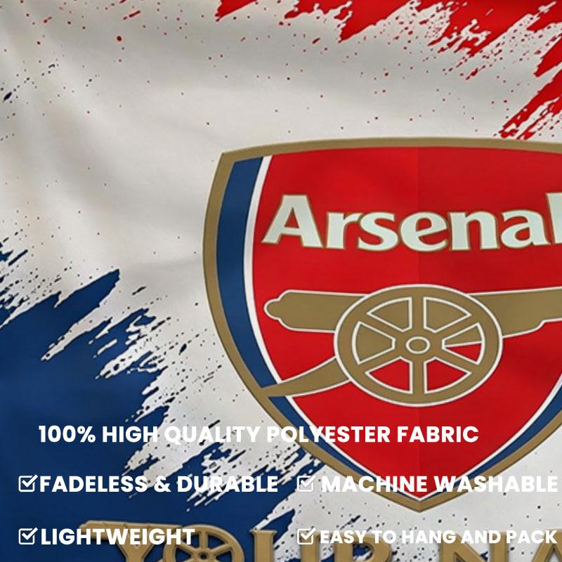 Arsenal F Custom Name Wall Tapestry Aesthetic Wall Hanging Printed Fabric Blanket Decorative Tapestries for Bedroom Living Room Home Decor