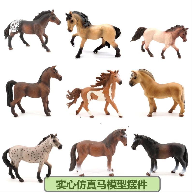 Realistic Animal Horse Model Figurine, Running Black Horse, Educational Toy for Kids, Animal Miniature, Small Horse Ornament