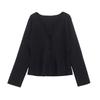 2025 Winter Women's Simple Knit Cardigan & Short Skirt Hem - European & American Style Fashion