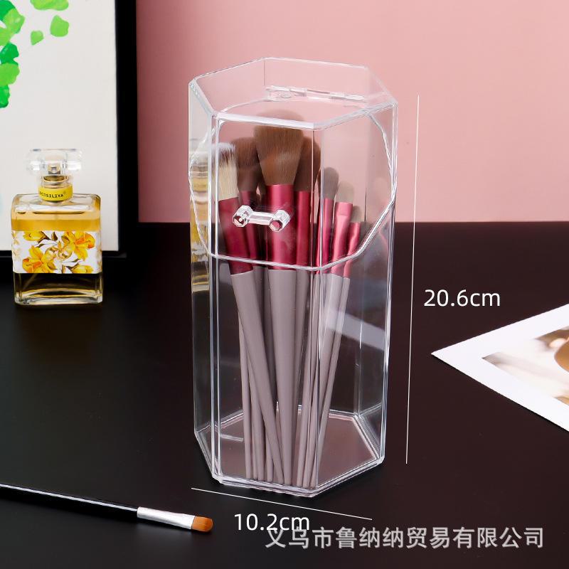 Transparente staubdichte Aufbewahrungsbox für Make-up-Pinsel & Augenbrauenstifte
