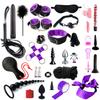 SM Fetish Bondage Erotic Toy Restraint Set Sex Toys For Women Handcuffs Whip Binding Anal Plug Vibrator Couple Sexy Tool