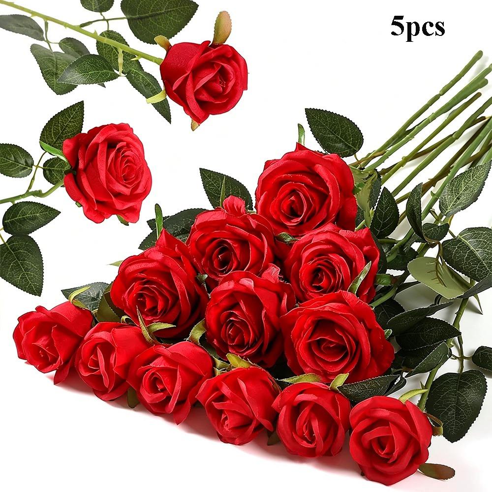 5pcs 10 Colors Simulated Rose DIY Party Decoration Artificial Flowers New Small Rose Home Decor