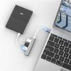 To USB Hub with 1 USB Port and 3 USB Up To 5Gbps Data Transfer Compatible with USB Computer Expansion Type C Docking Gray USB-C Hub, 4-in-1, Type-C