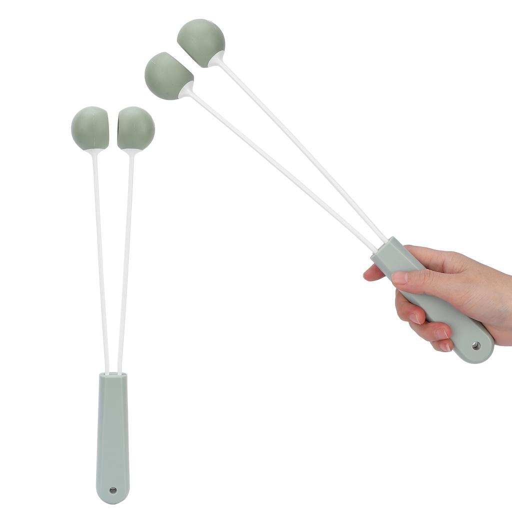 Body Massage Hammer Handheld Pat Massage Hammer Fitness Anti‑Slip Double Ball Silicone Body Pat Massager
