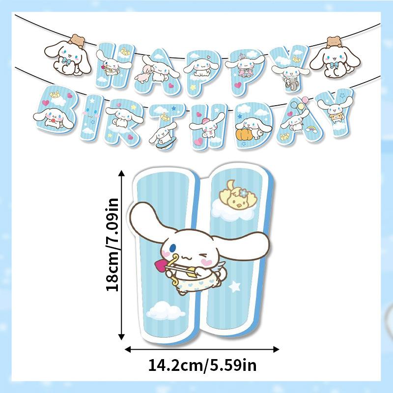 Themed Birthday Party Decoration Flag Balloon Disposable Tableware Set Arrangement