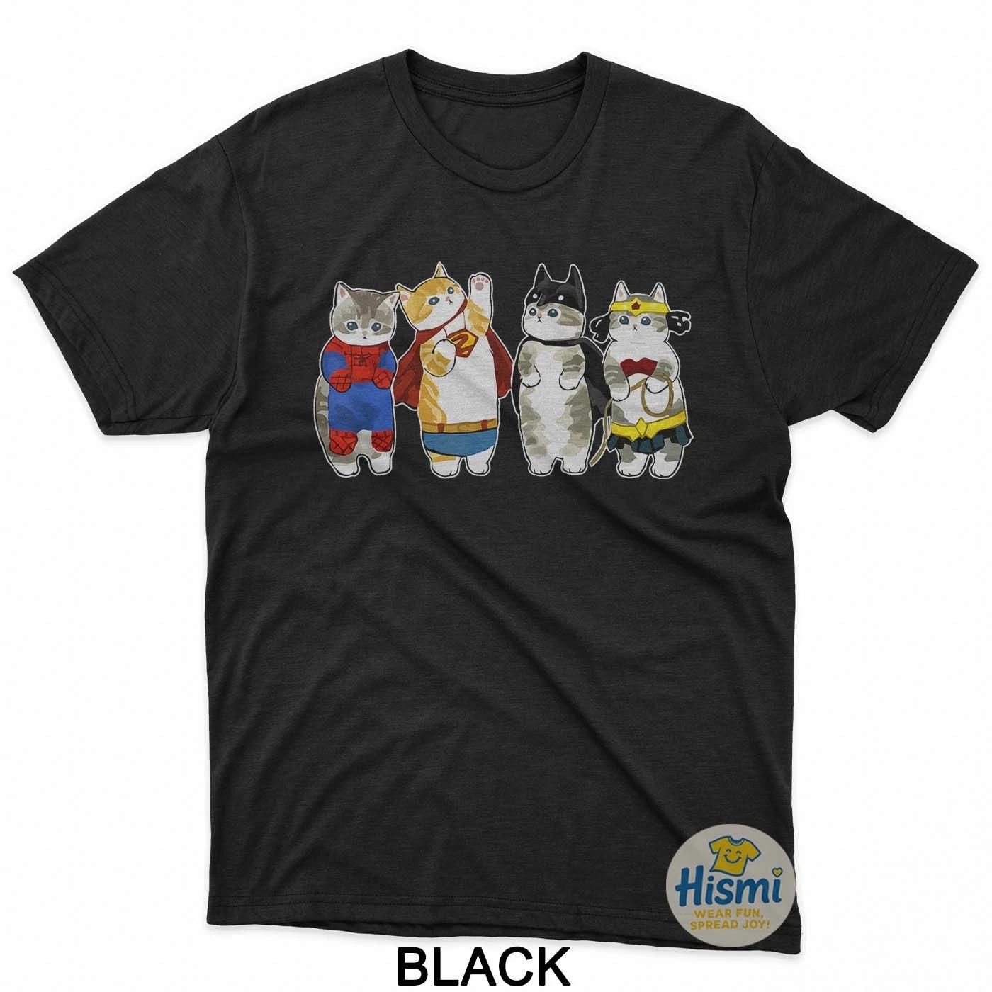 Superhero Cats Kitten Kitty Cats Lover Super Kitten Funny T-Shirt 3XL