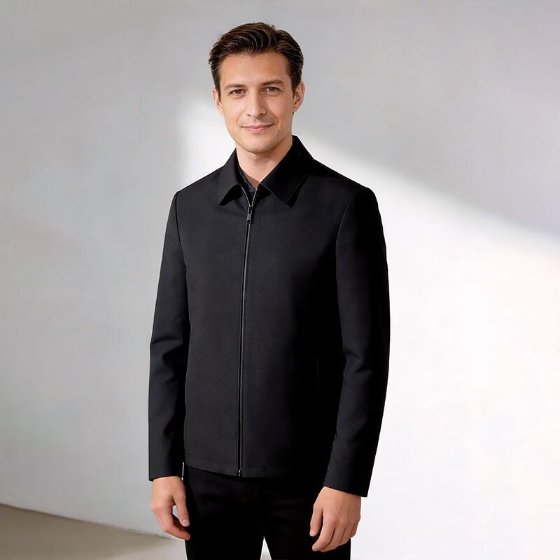 

ROMON Men s Simple Solid Color Lapel Jacket 180/XL