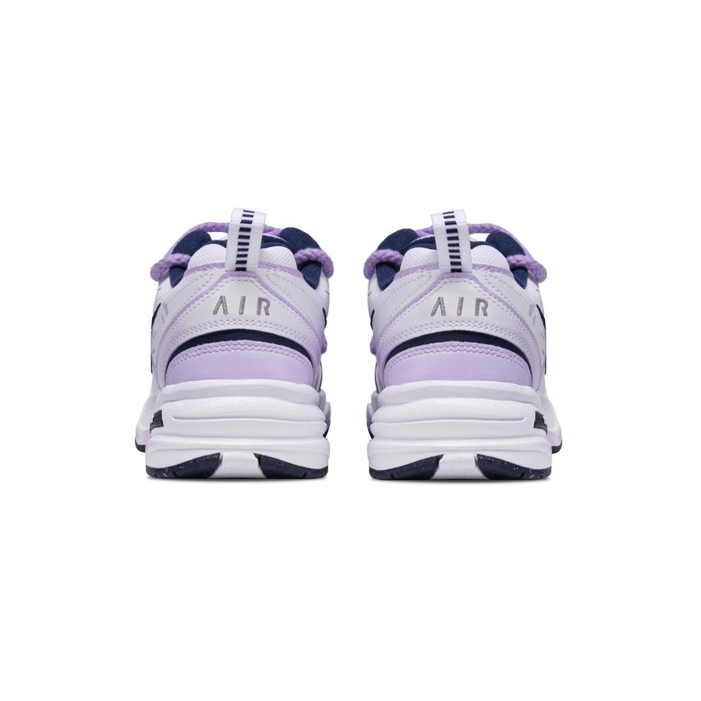 Nike Air Monarch 4 Pandora's Creation, Demon Low Top Chunky Sneakers Unisex White Purple 415445-102(Team1058-)