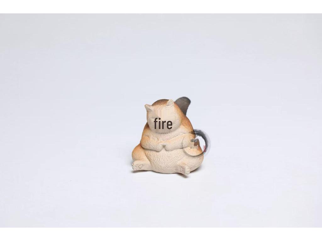 Yixing Zisha "Lucky Garfield Cat" Tea Pet - Cute, Soft, and Creative Healing Ornament