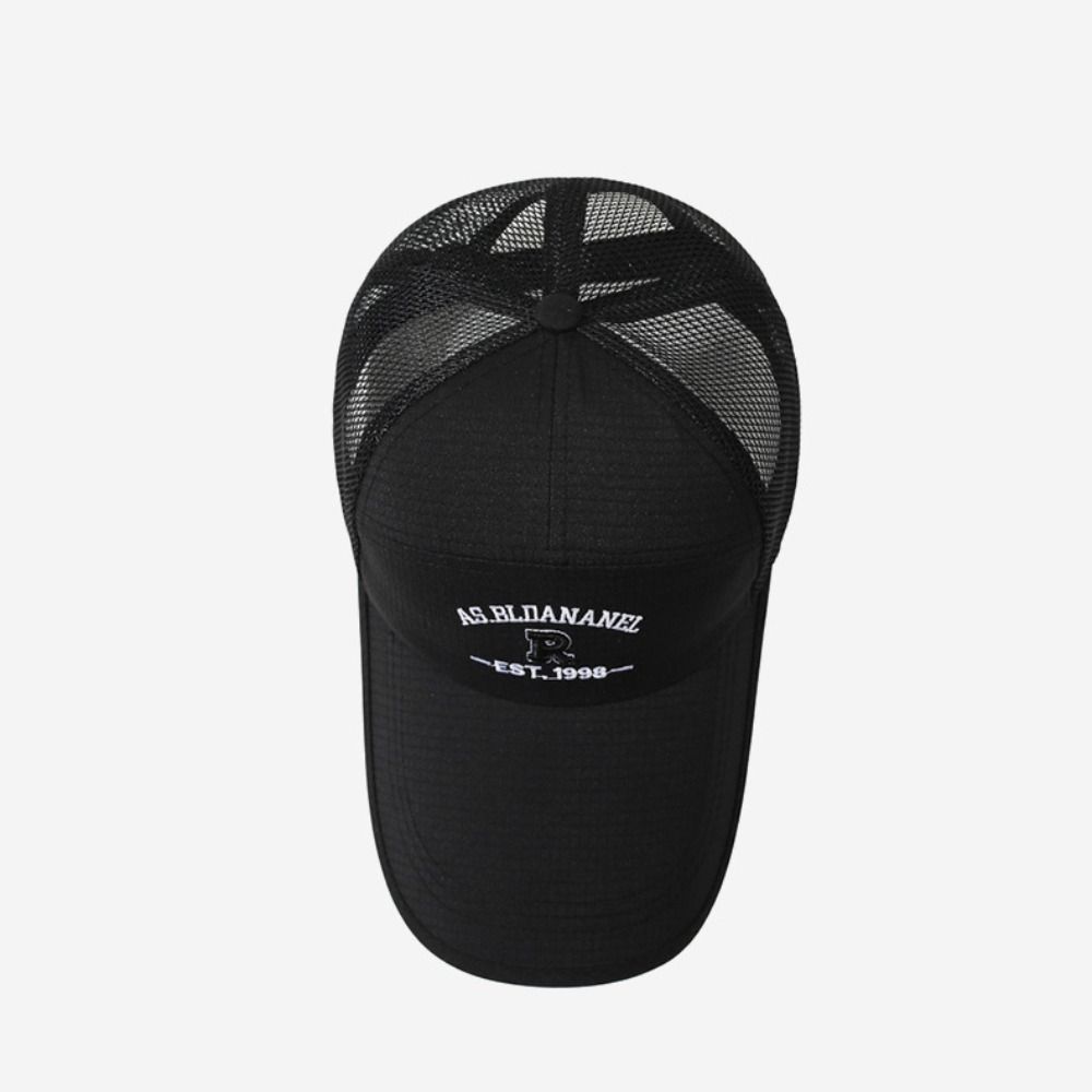 Adjustable Mesh Trucker Hat Letter Embroidery Fishing Running Sports Cap For Man Women