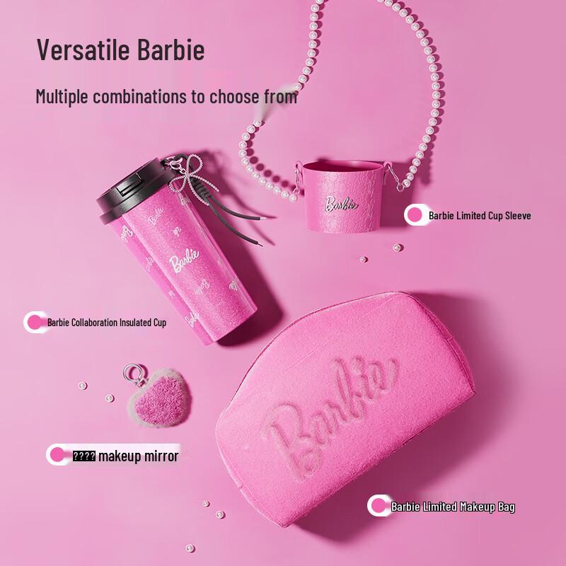 Thermos Borraccia Rosa Glitterato Serie Gemini Barbie