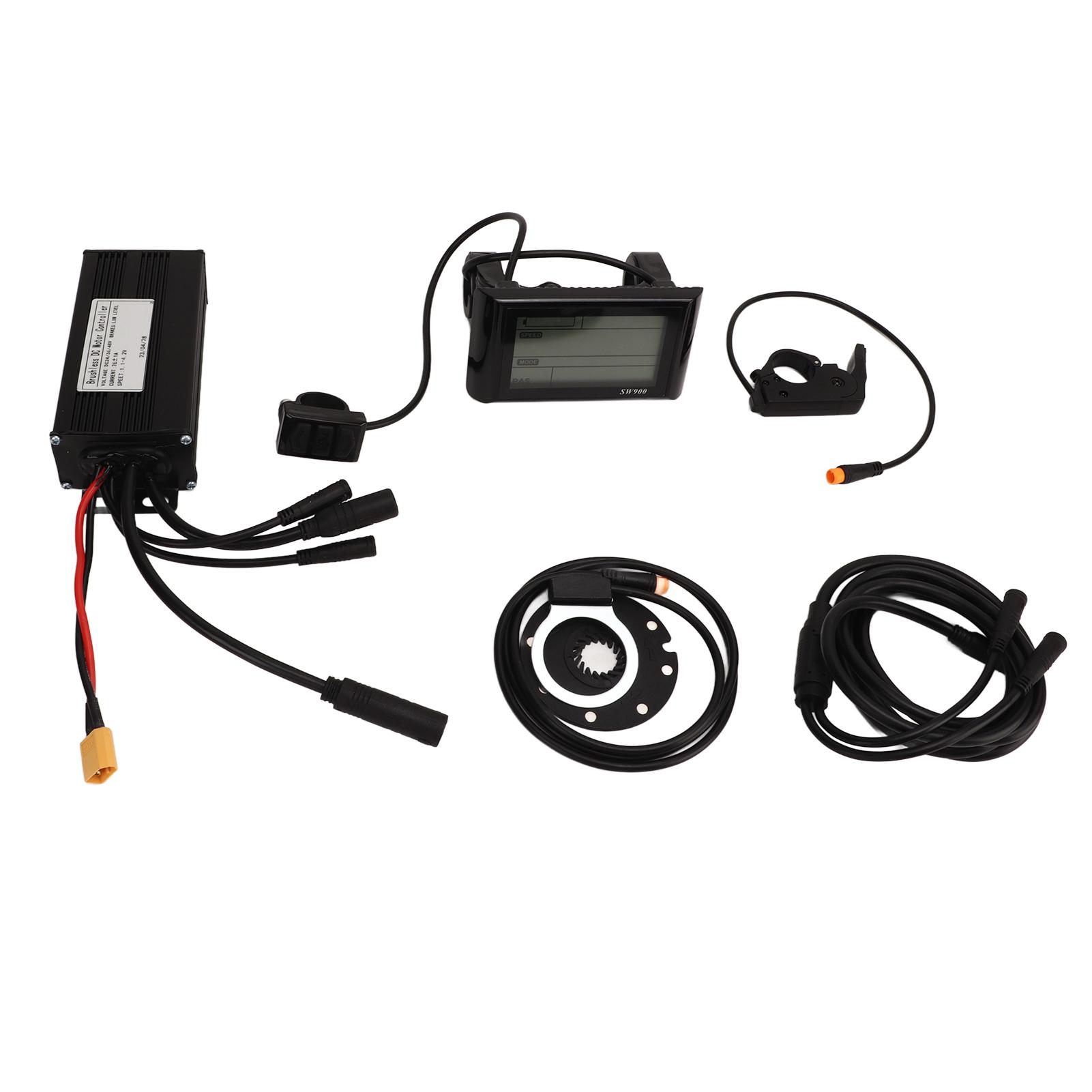 

DC24V 36V 48V Sine Wave Electric Bike Controller with SW900 Panel Power Sensor Thumb Throttle for Bike